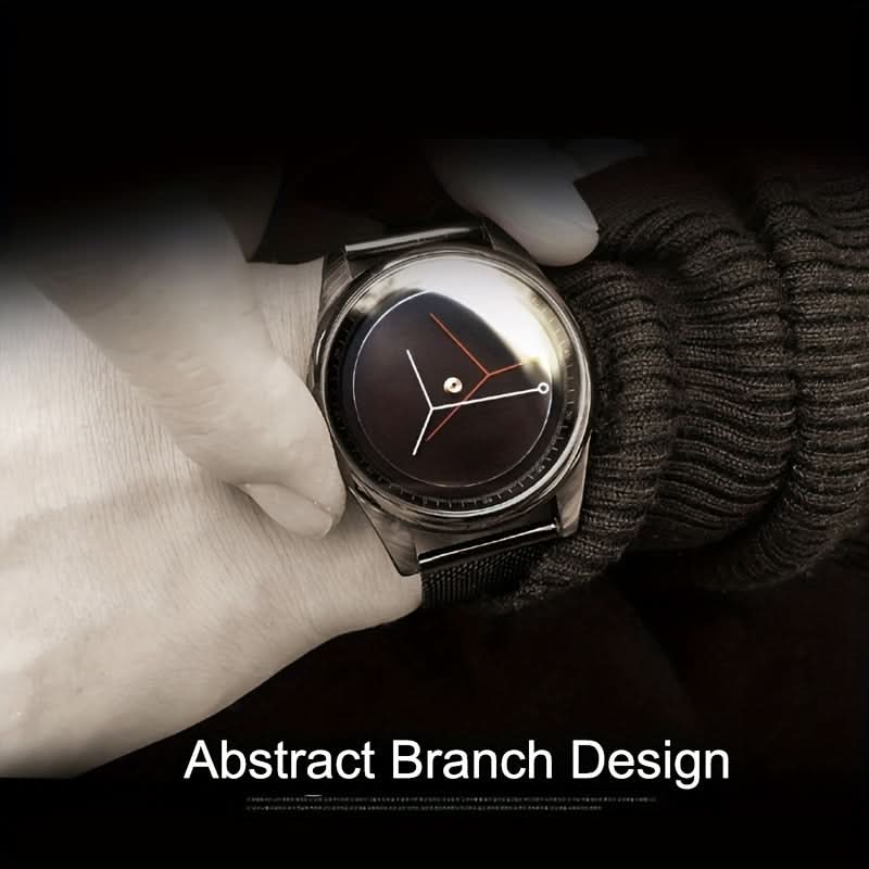 Unisex Funky Digital Stainless Steel Watch – No-Pointer Quartz Wristwatch