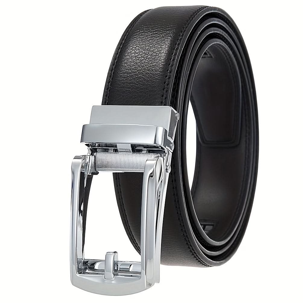 Men’s Leather Belt with Automatic Buckle
