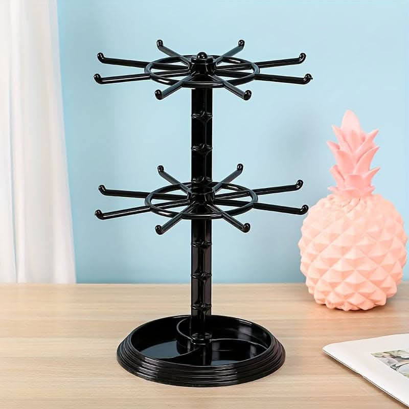 2-Tier Rotating Jewelry Display – Spacious & Stylish