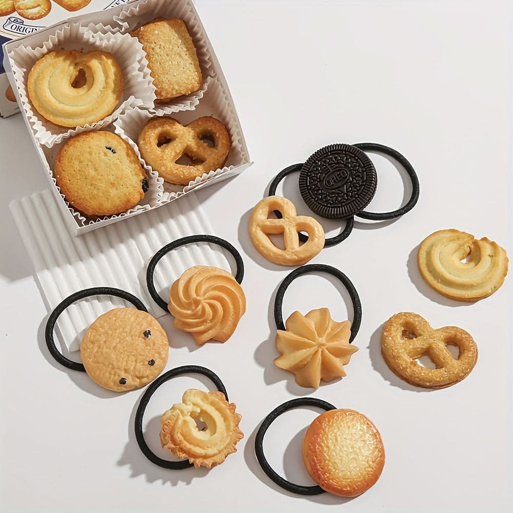 6PCS Cute Cookie Simulation Hair Clips Set