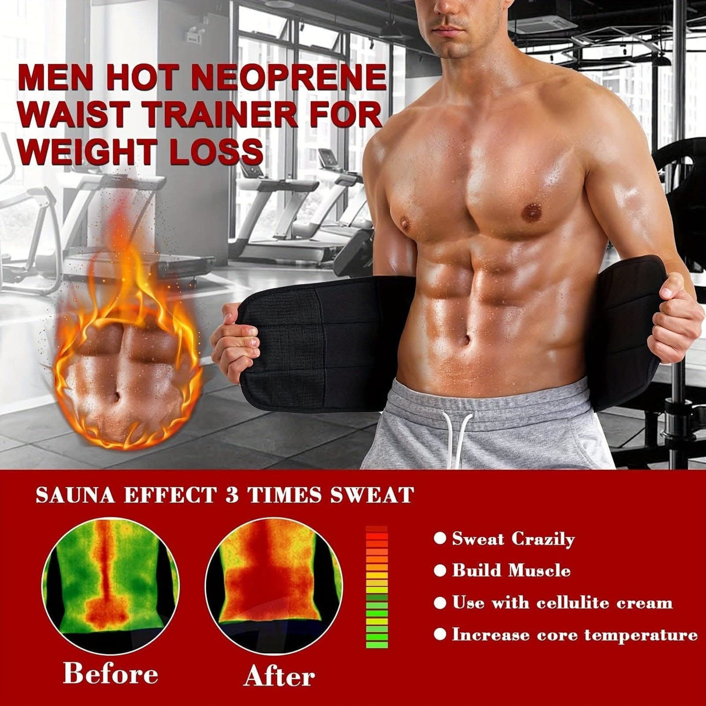 Men's Waist Training Belt – Weight Loss & Abdominal Control