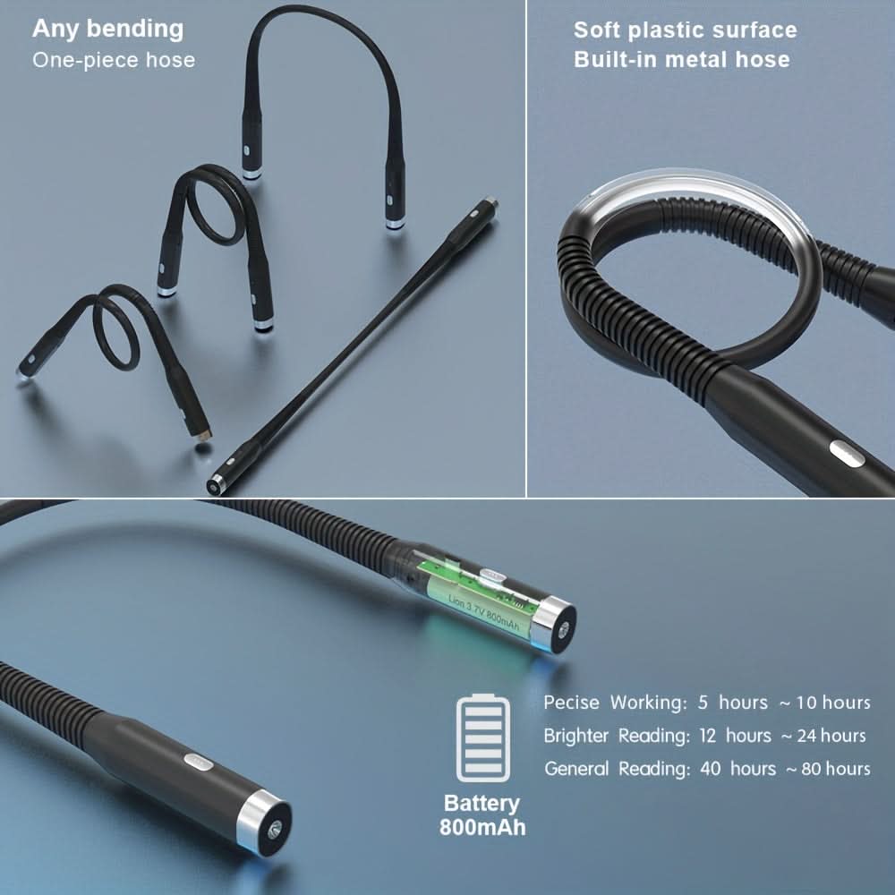 Rechargeable LED Neck Reading Light – Hands-Free, Dimmable