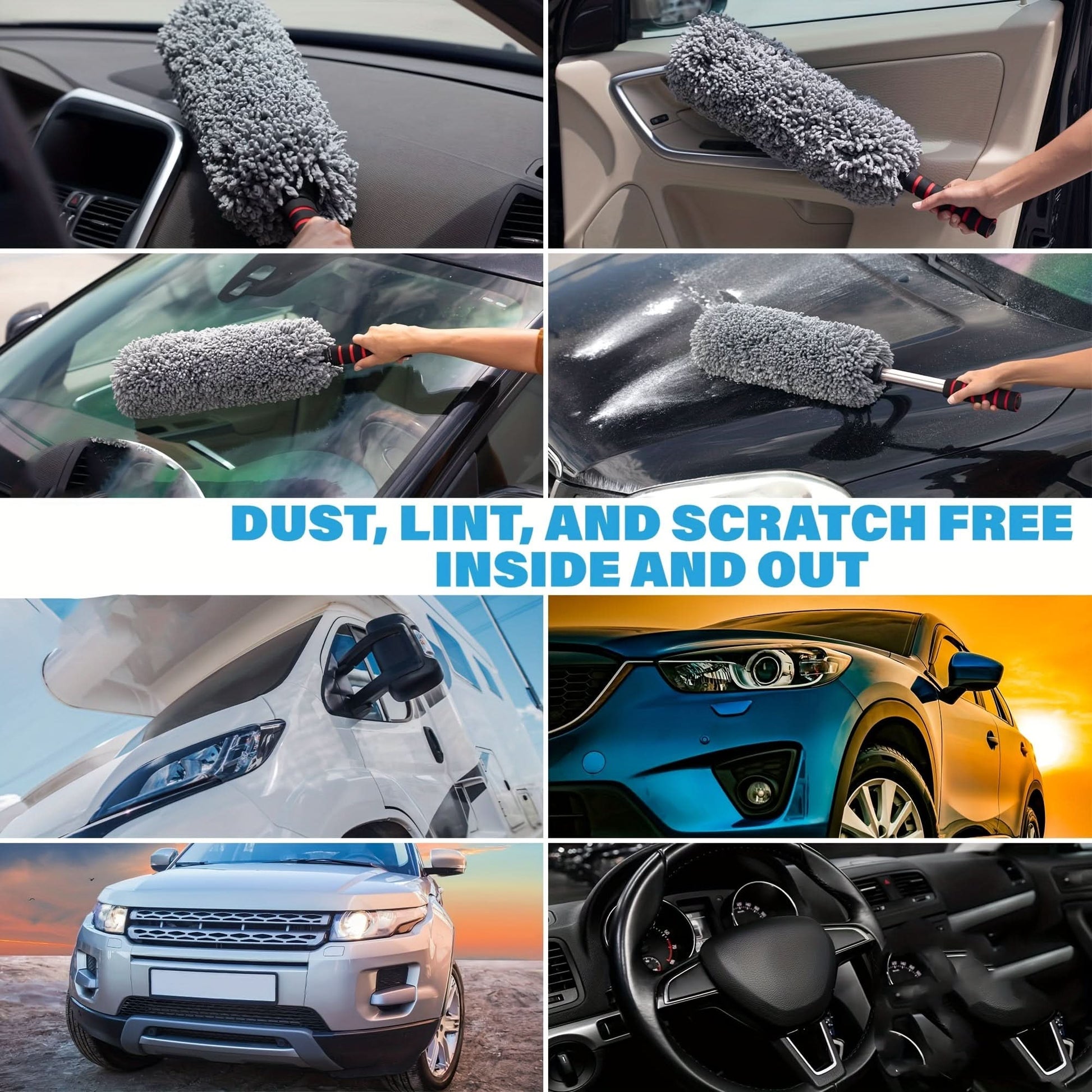 Multi-Functional Microfiber Car Cleaning Brush