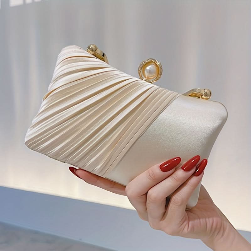 Satin Evening Clutch with Removable Strap