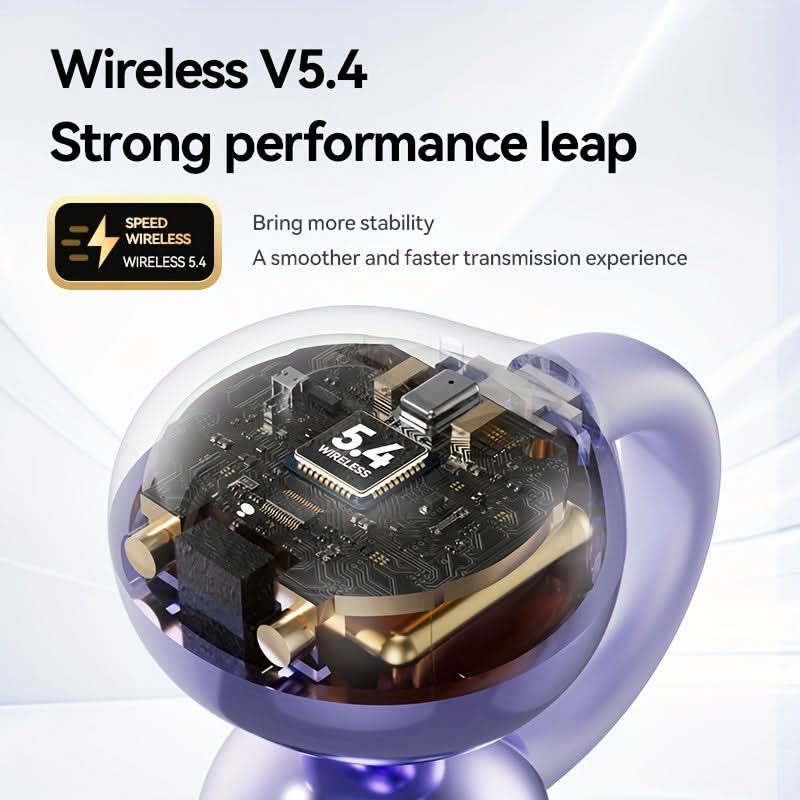 Wireless Earphones with High Fidelity Stereo Sound, LED Digital Display