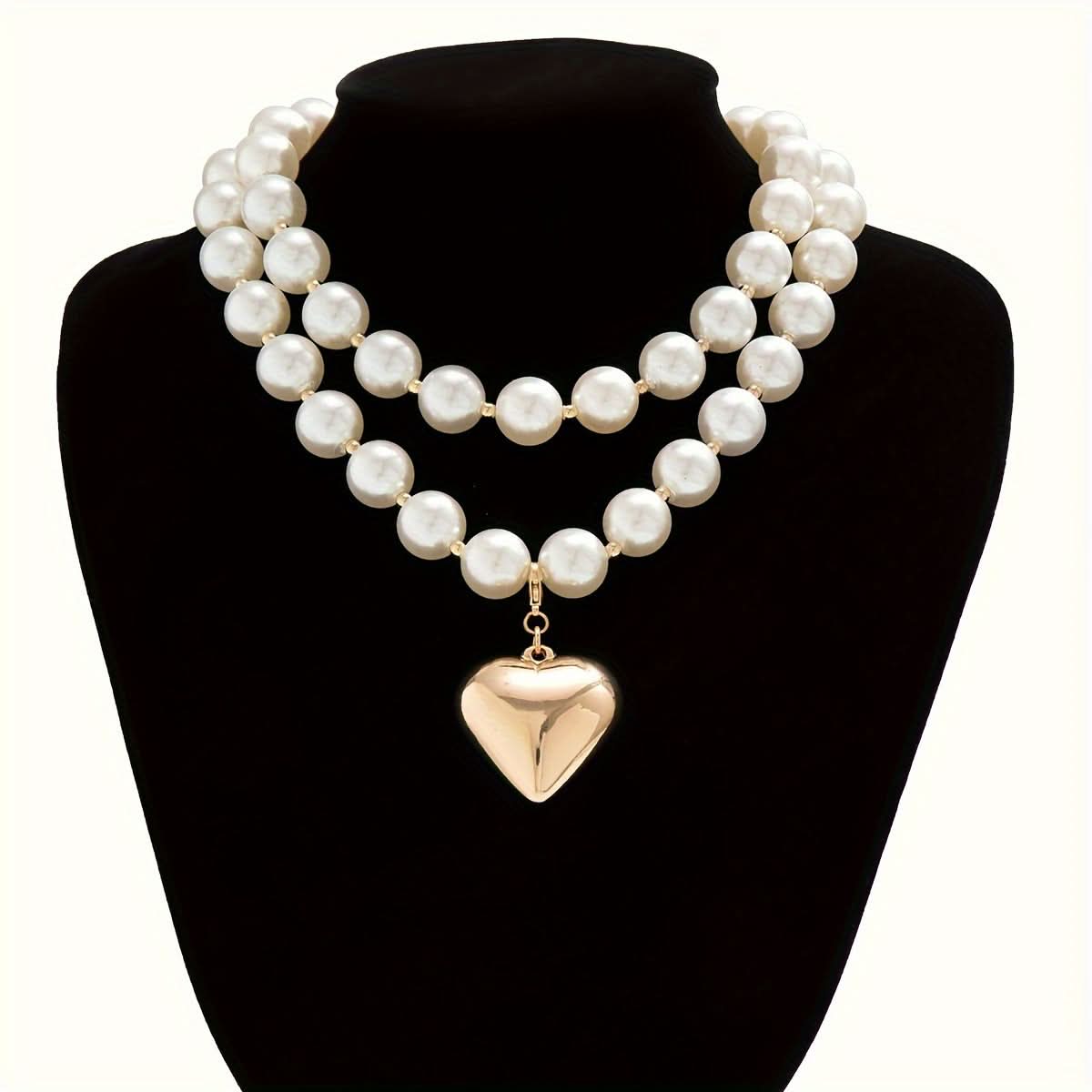 2pcs/Set Boho Exaggerated Large Round Beads Necklace