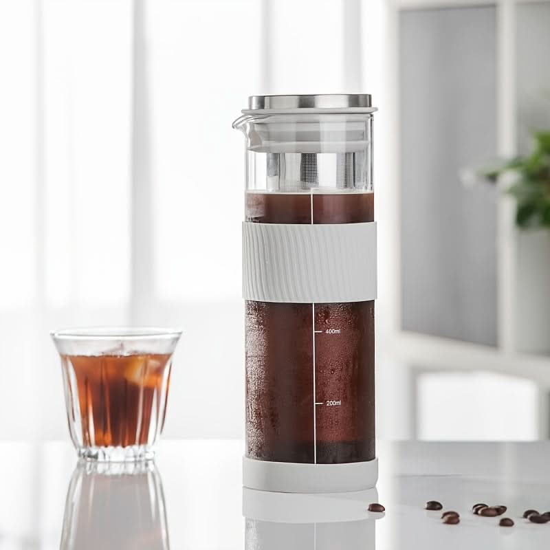 Portable Cold Brew Coffee Maker – 27oz Glass Tea Infuser