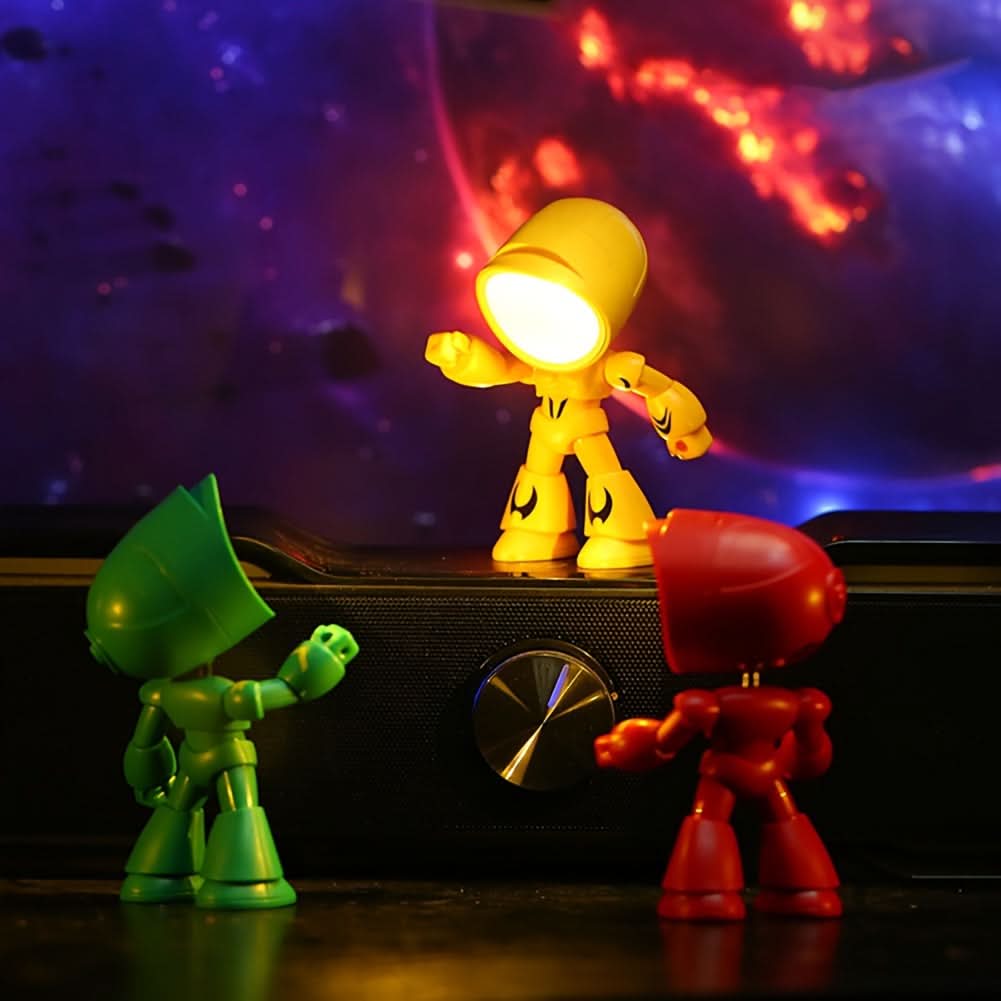 Robot Night Light – LED Desk Lamp, Cute Cartoon Design