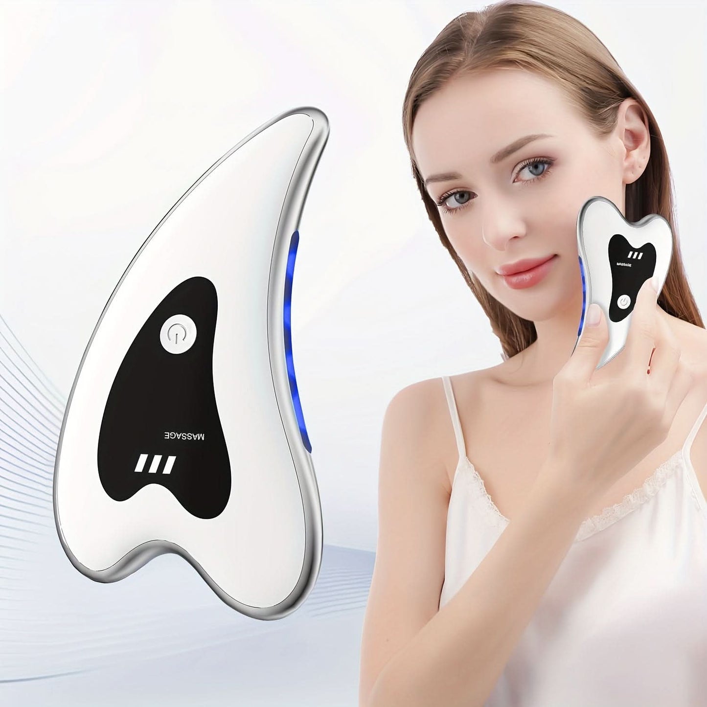 Rechargeable Facial & Neck Massager with LED