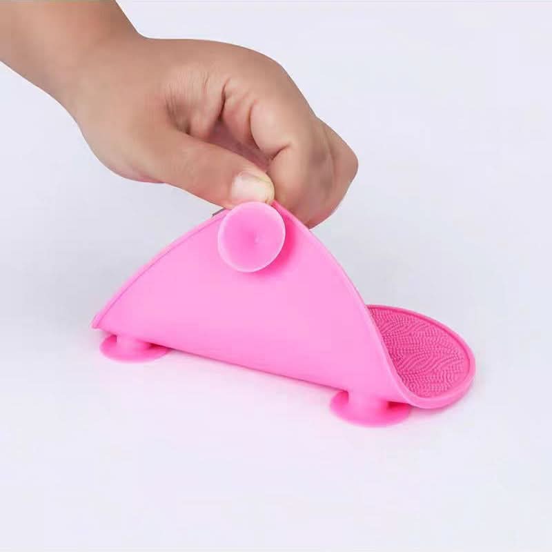 Apple-Shaped Silicone Makeup Brush Cleaning Mat - 4 pieces