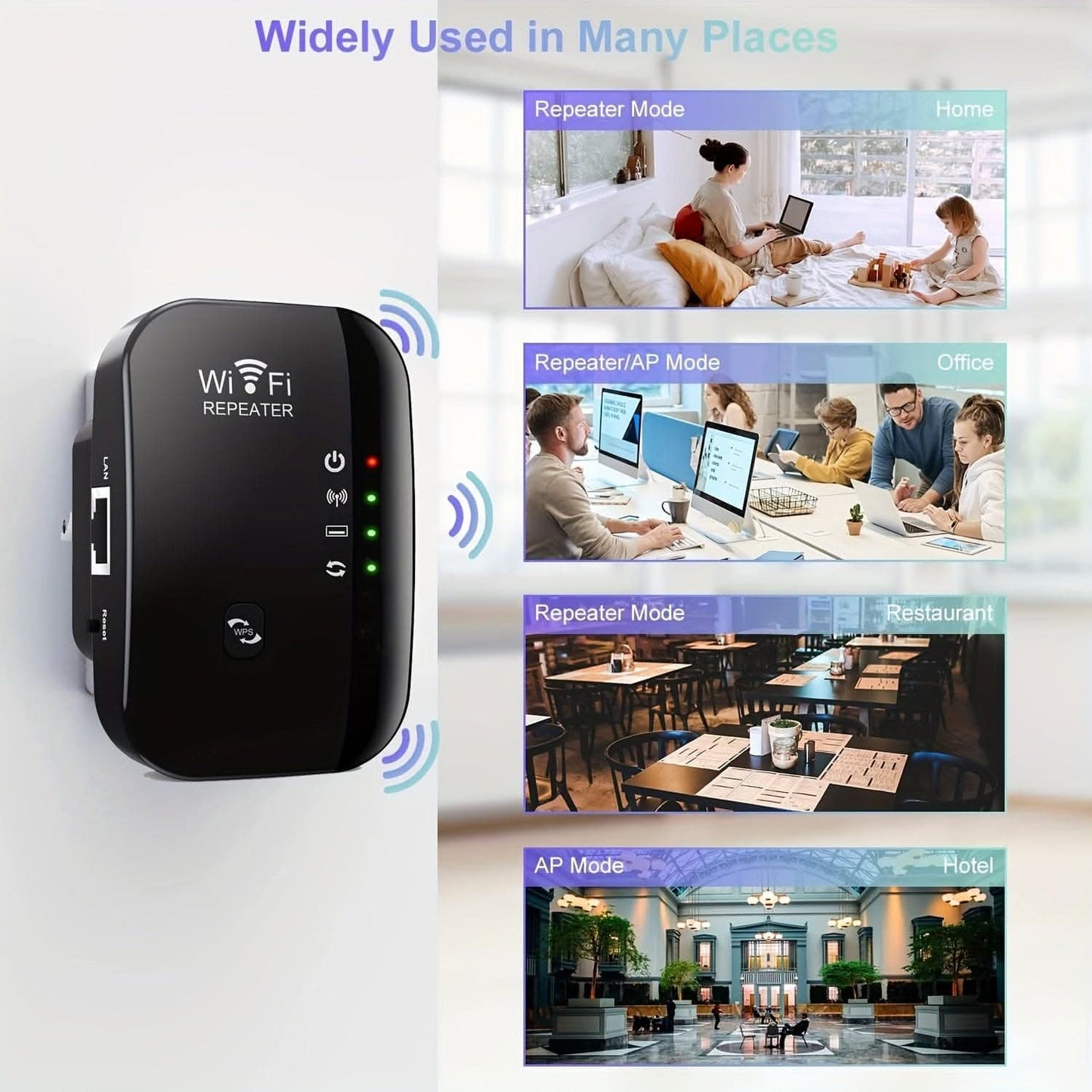 5000sq.ft WiFi Extender Signal Booster - Long Range Amplifier