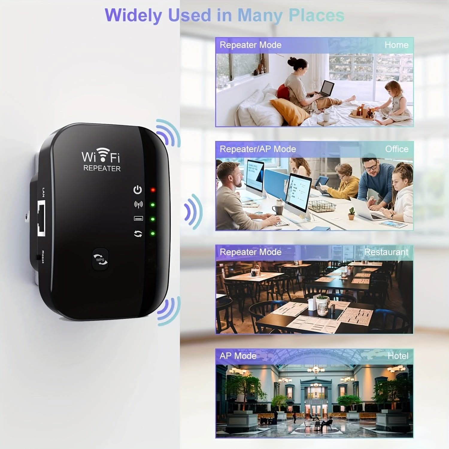 5000sq.ft WiFi Extender Signal Booster - Long Range Amplifier