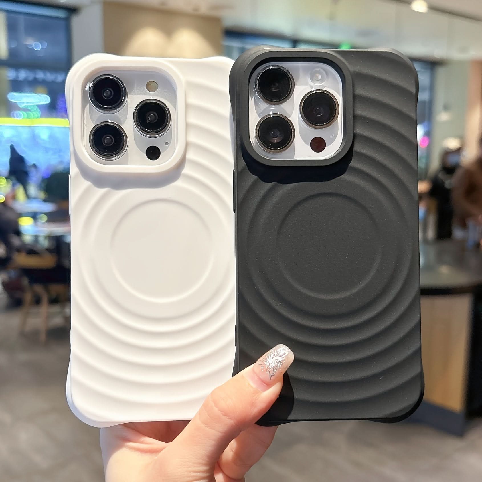 Magnetic Silicone Ripple iPhone Case