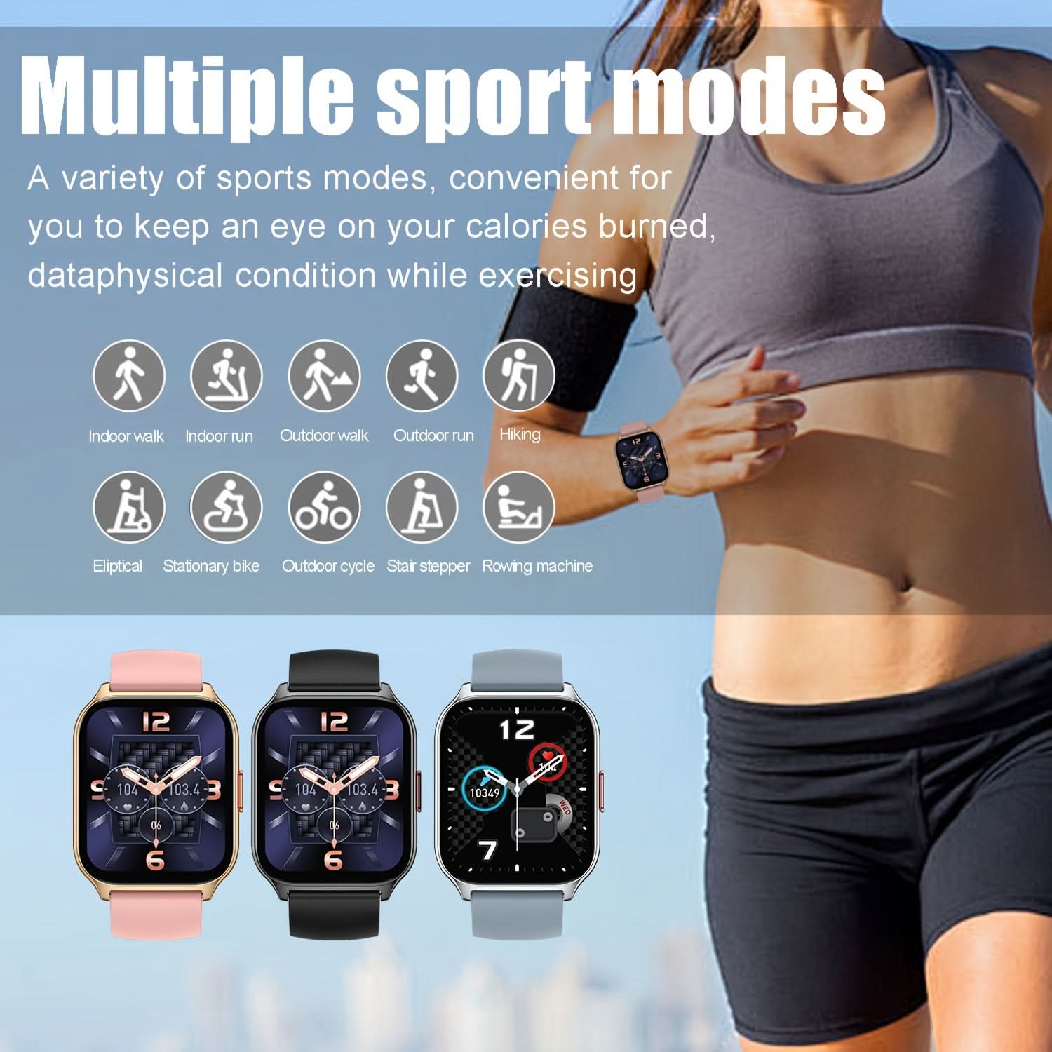Outdoor Smartwatch for Unisex – 1.85" HD Tactical Fitness Watch