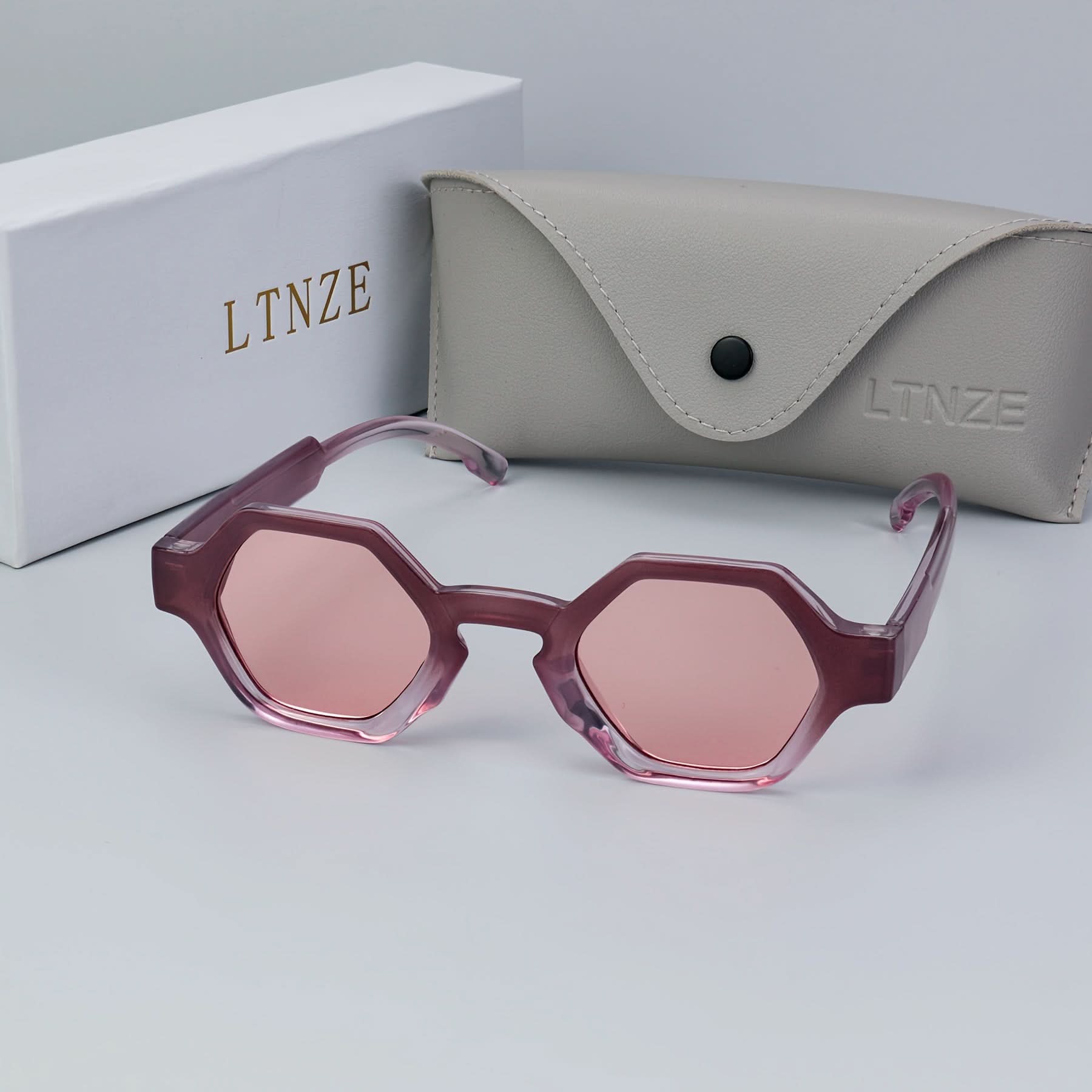 Retro Hip-Hop Polygon Glasses - Anti-Reflective, Square Frame for Men & Women