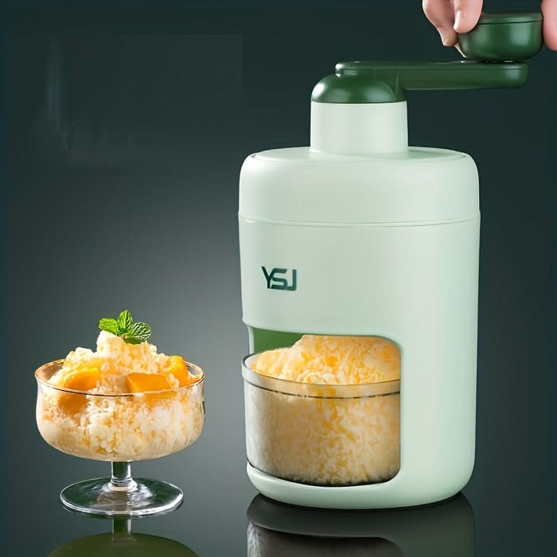 Stainless Steel Manual Ice Shaver – Portable Snow Cone & Slushie Maker