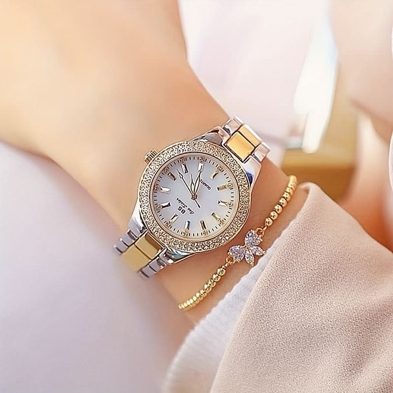 Exquisite Rhinestone Quartz Watch – Sparkling Casual Analog Timepiece
