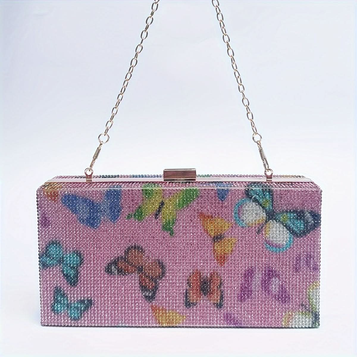 Mini Glitter Kiss Lock Party Clutch