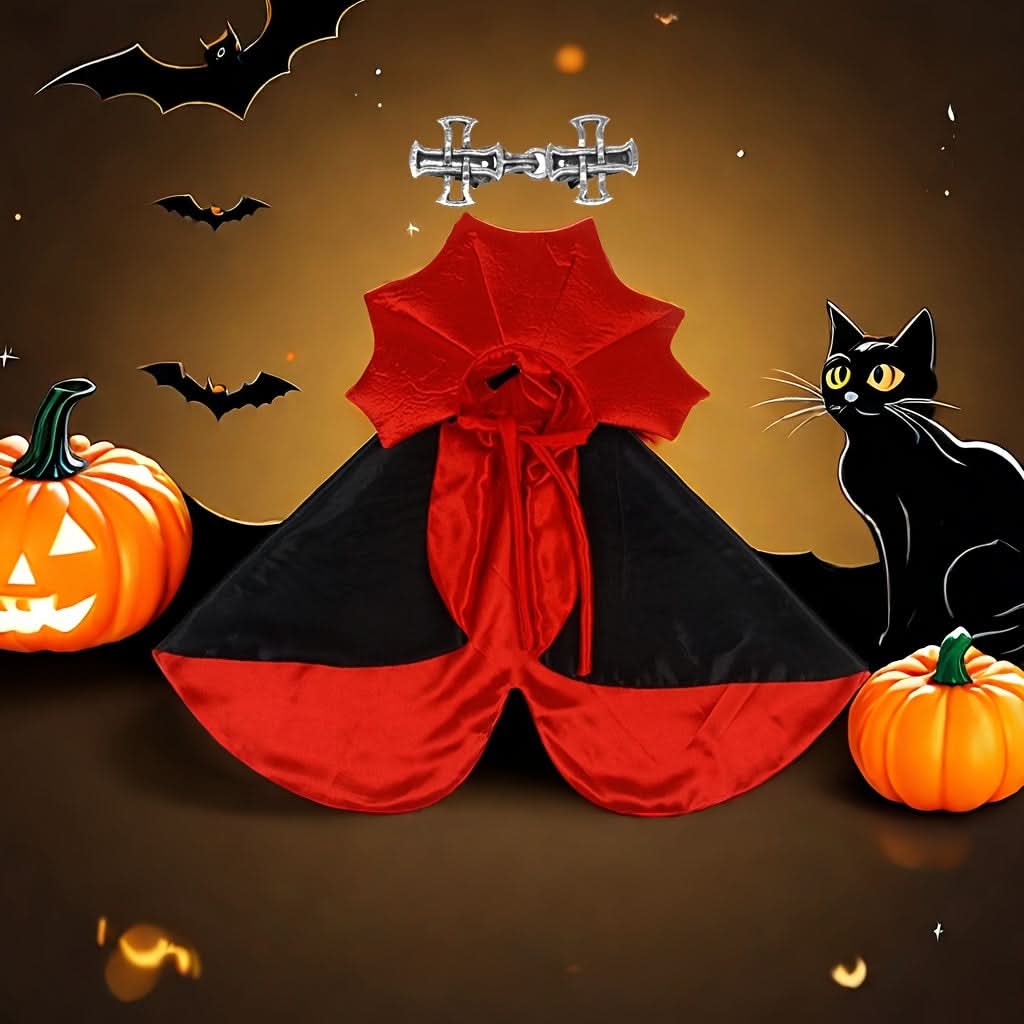 Vampire Pet Cape & Collar Set