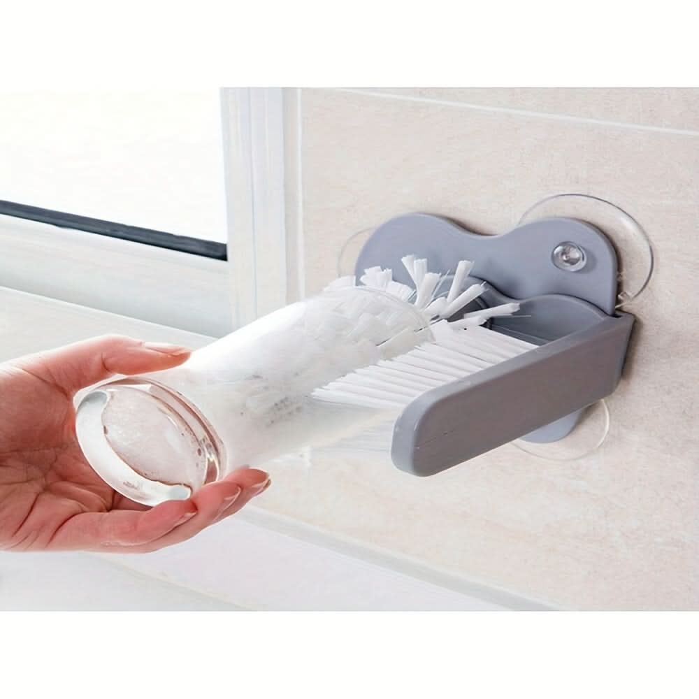 Wall-Mounted Cup & Bottle Cleaning Brush