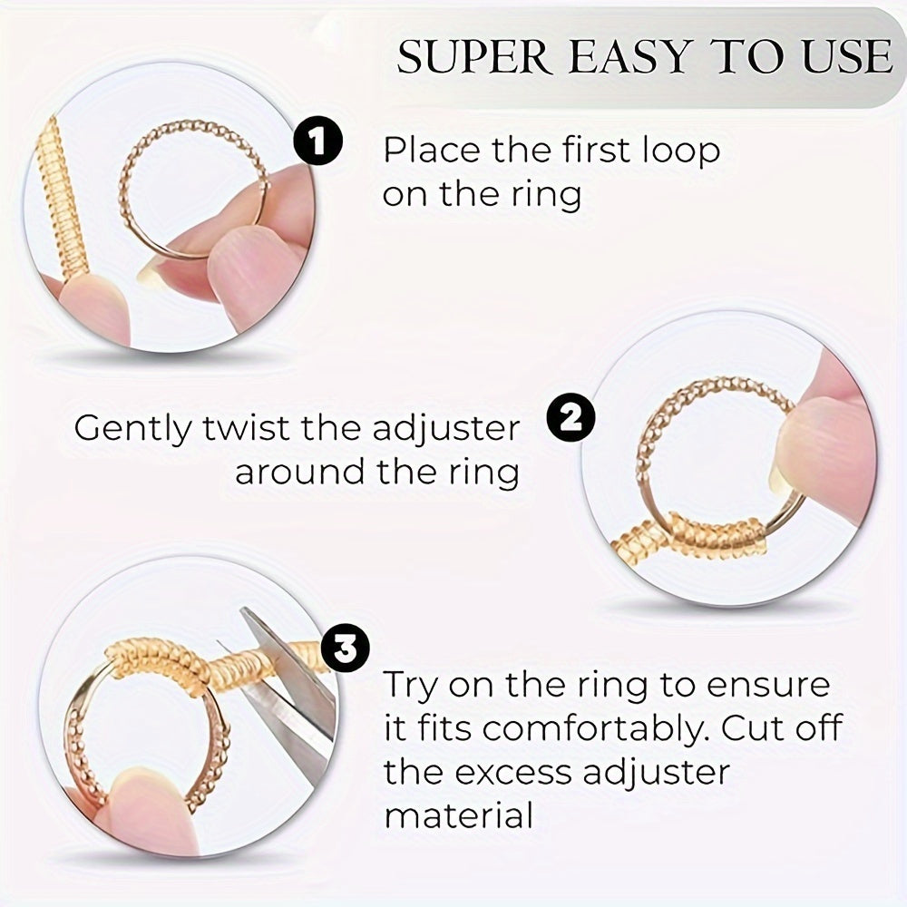 Silicone Ring Sizer Guards – Invisible Spiral Tighteners for Loose Rings