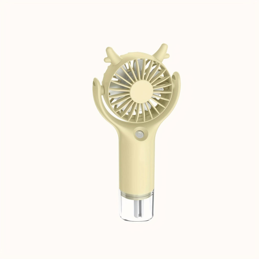 USB Rechargeable Spray Fan – Portable Handheld Misting Fan with Strap