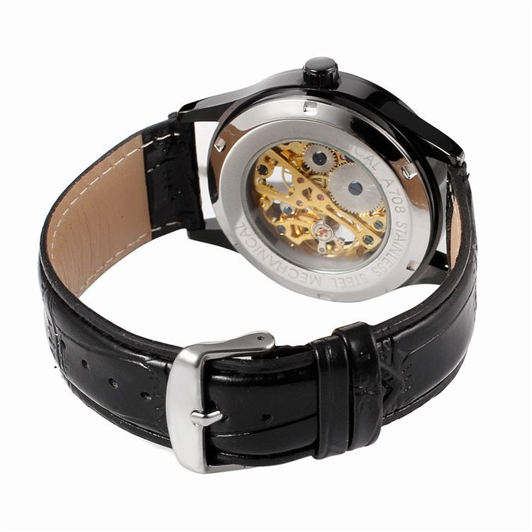 T-WINNER Hollow Automatic Mechanical Watch for Men – 30M Waterproof Timepiece