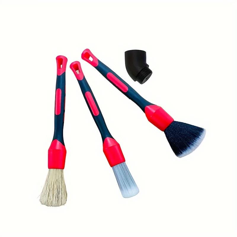 4-Piece Soft Bristle Car Detailing Brush Set