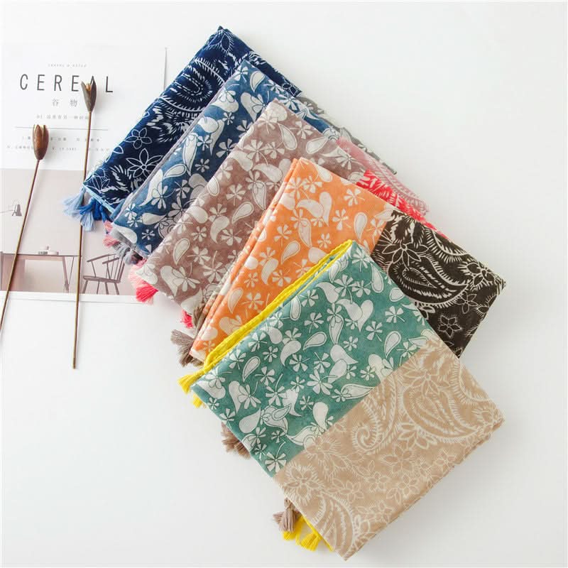 Ethnic Cashew Print Sun Protection Scarf