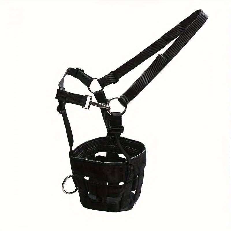 Adjustable Horse Face Mask with Anti-Bite Muzzle