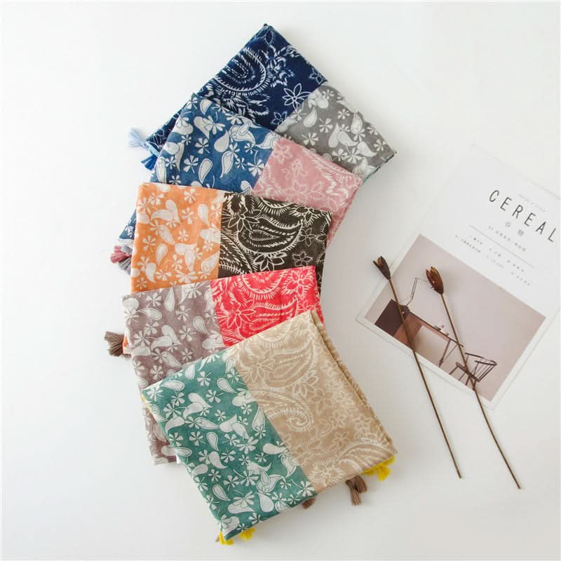 Ethnic Cashew Print Sun Protection Scarf