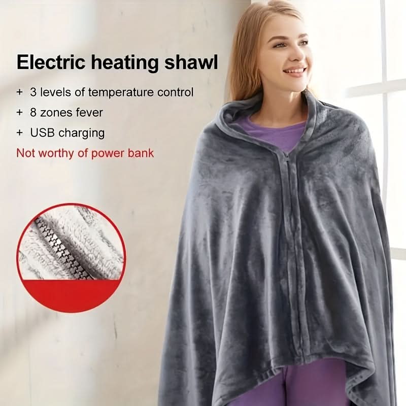 USB Rechargeable Electric Blanket with 3 Heat Settings