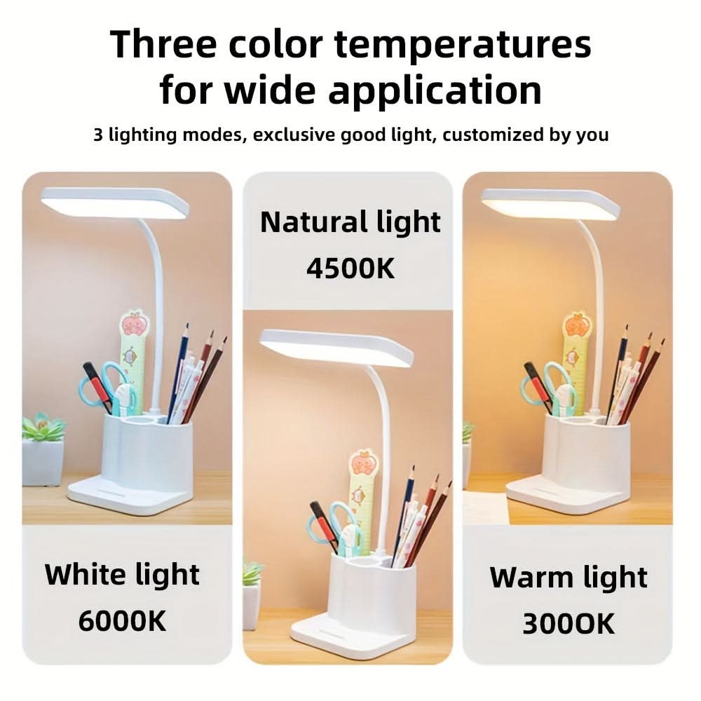 Rechargeable LED Desk Lamp with Adjustable Light