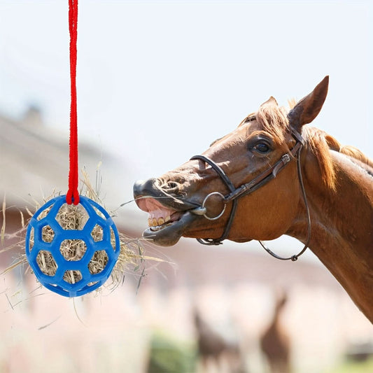 Plaid Silicone Horse Feeding Ball – Colorful Hay Dispenser