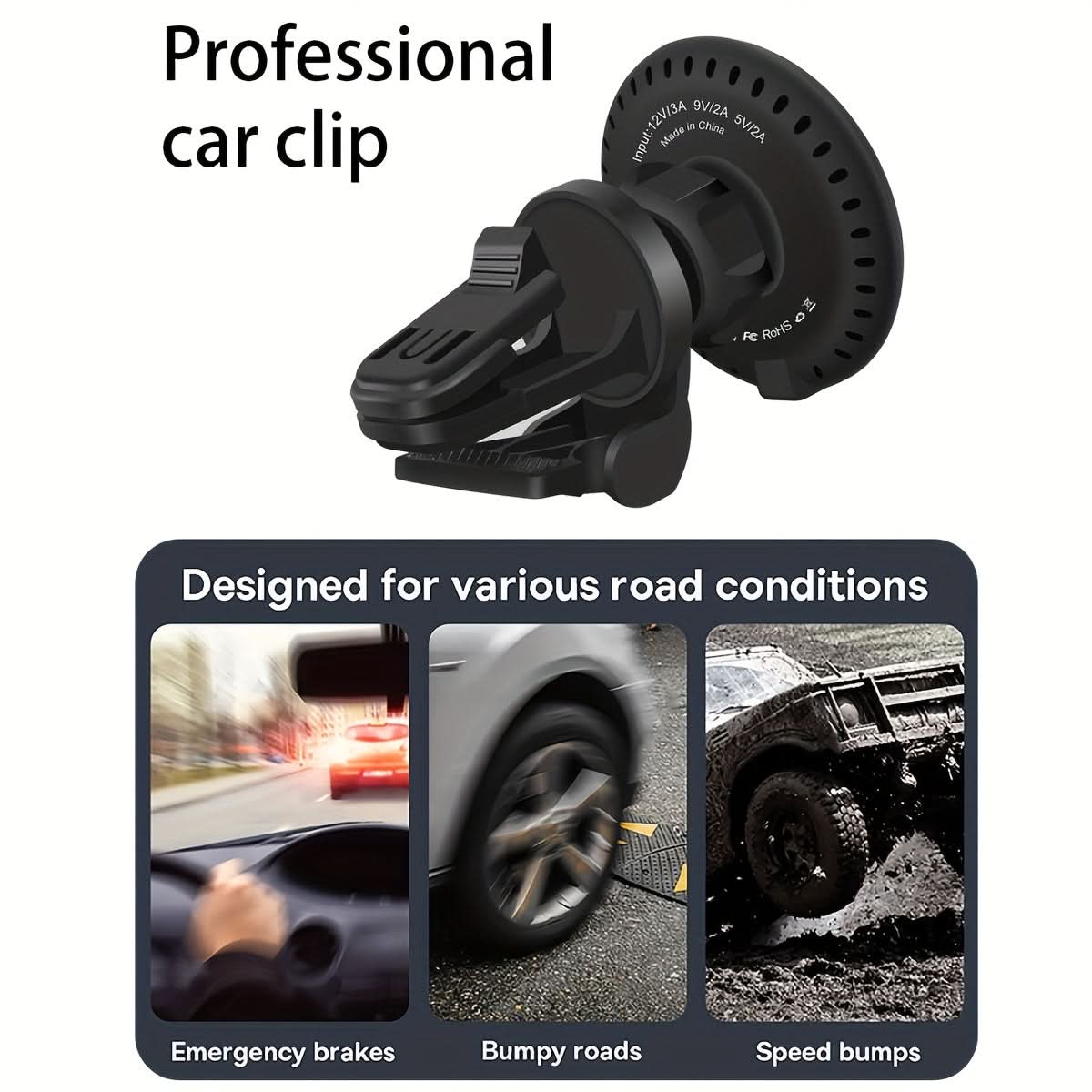 Fast Magnetic Wireless Car Charger Mount for iPhone 12/13/14/15 Series