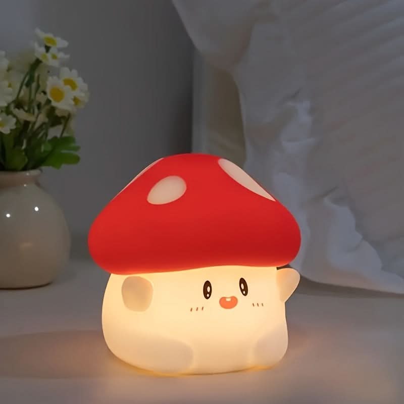 Mushroom Cartoon Night Light, USB Powered