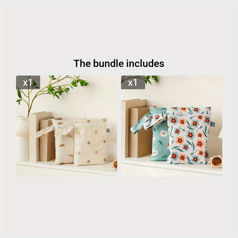 Waterproof Diaper Bags with Dual-Compartment Organizer