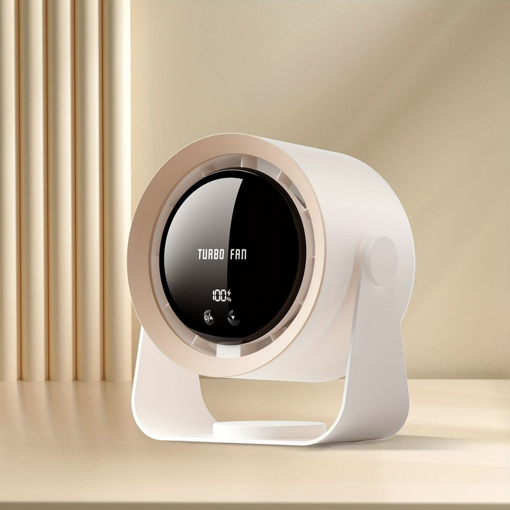 Turbine Fan - USB Charging with Digital Display Fan for Home, Office