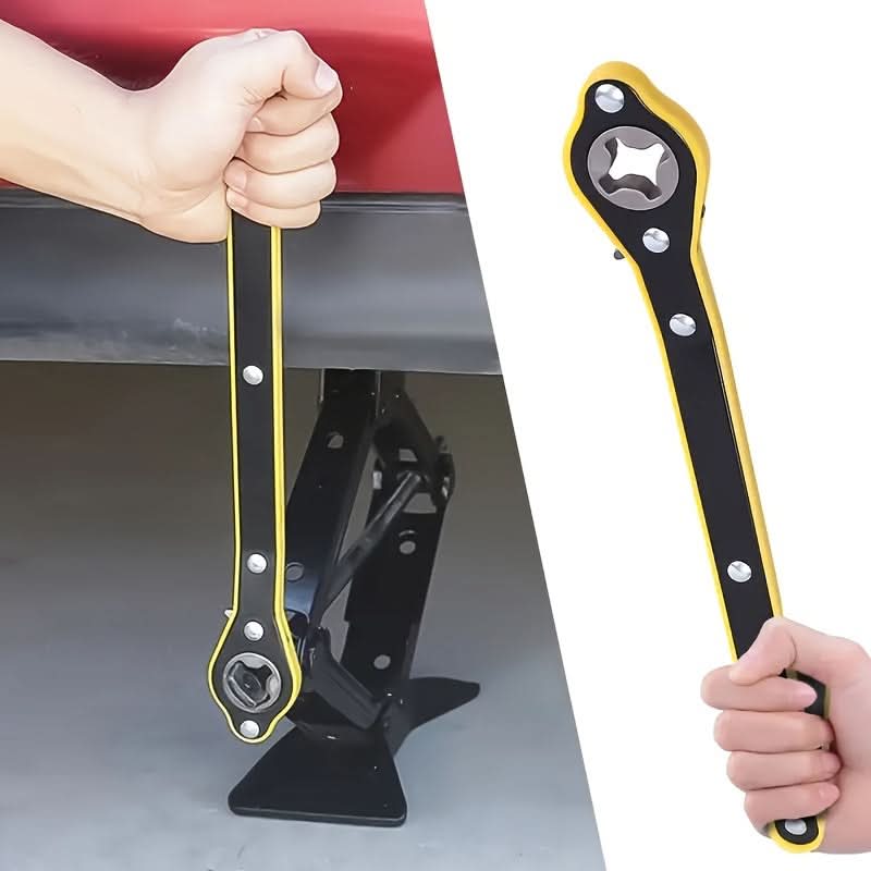 360° Ratchet Jack Wrench, Rust-Resistant Metal