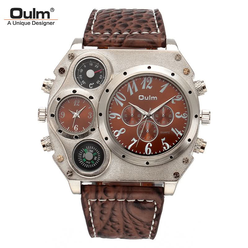 Men's Dual Time Zone Military Watch