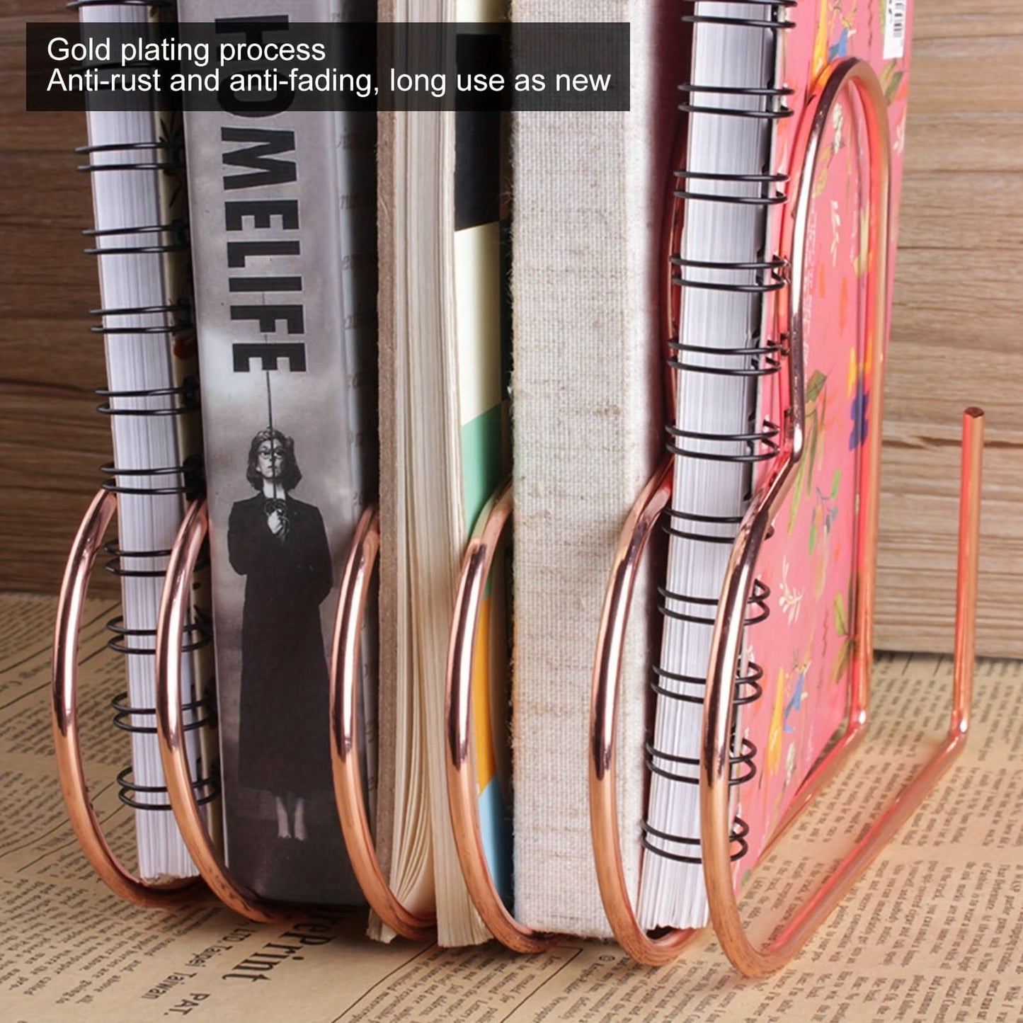 Adjustable Iron Desktop Book Storage Rack