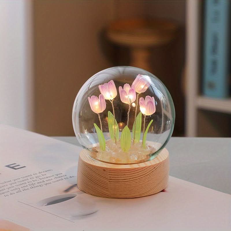 Mini Tulip Night Light – Handcrafted Floral Table Lamp