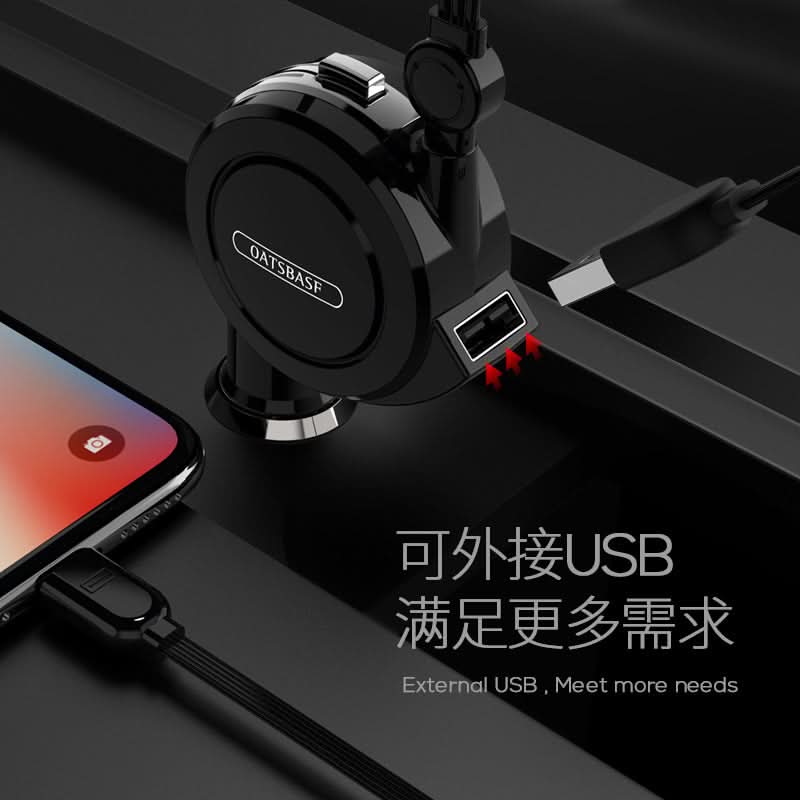 3-in-1 Fast Car Charger – Multi-Port USB Adapter