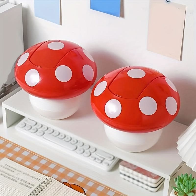 Adorable Mushroom-Shaped Trash Can for Home