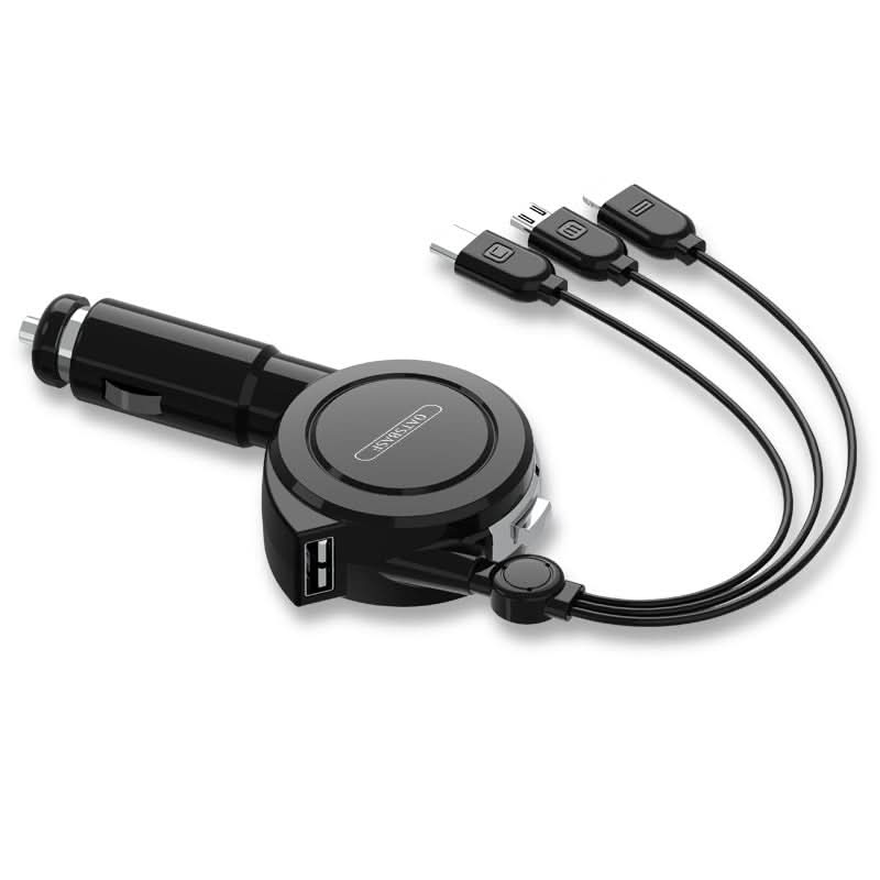 3-in-1 Fast Car Charger – Multi-Port USB Adapter