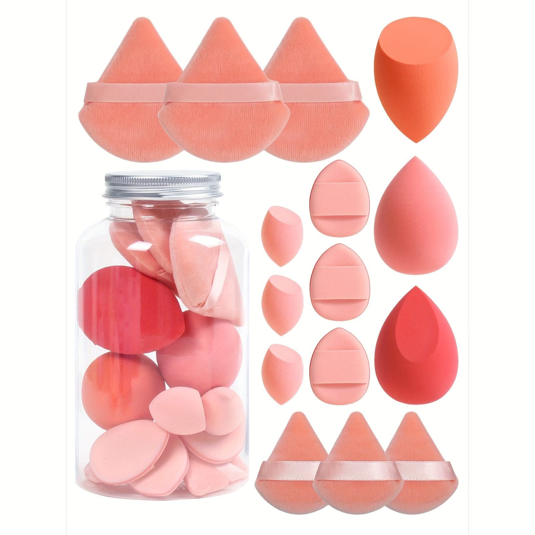 15-Piece Makeup Tool Set in Jar