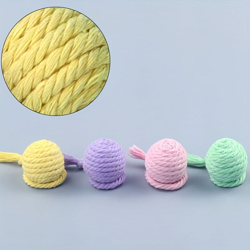 4pcs Rolling Ball Cat Toy with Bell