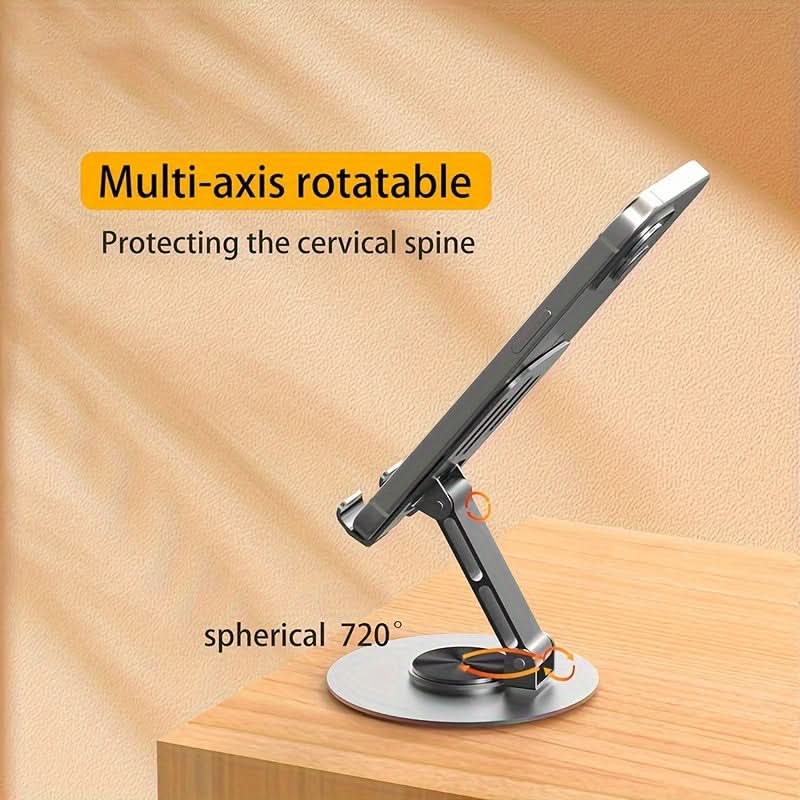 360-Degree Rotating Foldable Phone Stand – Adjustable Height