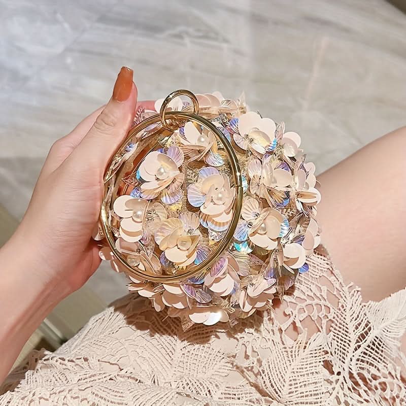 Elegant Pink Rhinestone Clutch Purse for Women