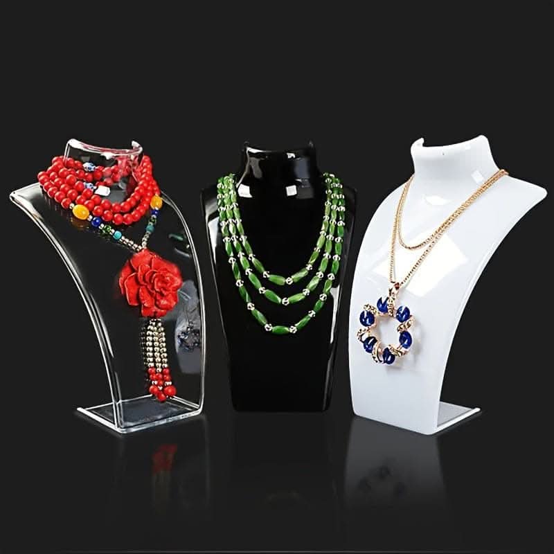 Deluxe Necklace Display Stand – Adjustable Portrait Neck Design
